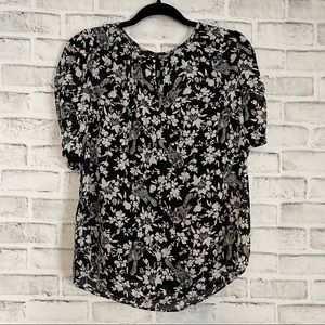 J. Crew Short Sleeve Floral Top and Camisole Cami Combo Size SMALL